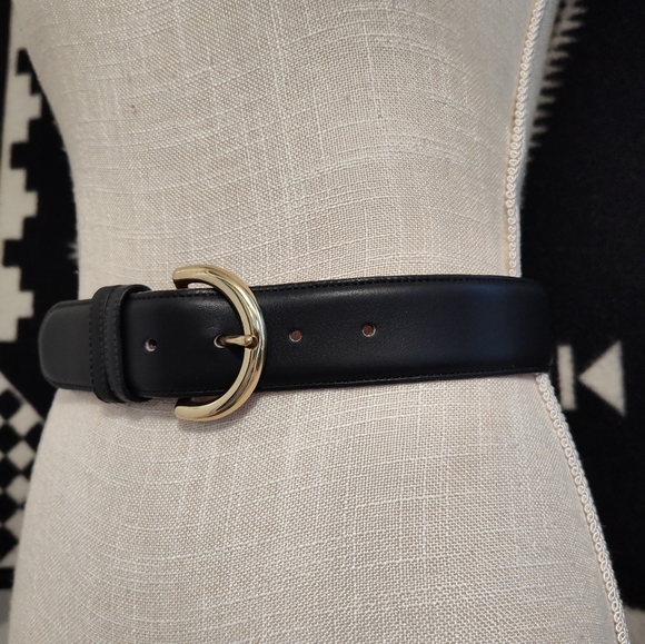 Vintage 90's Coach Brand Genuine Glove Tanned Leather Adjustable Unisex Belt, SM - Picture 5 of 11